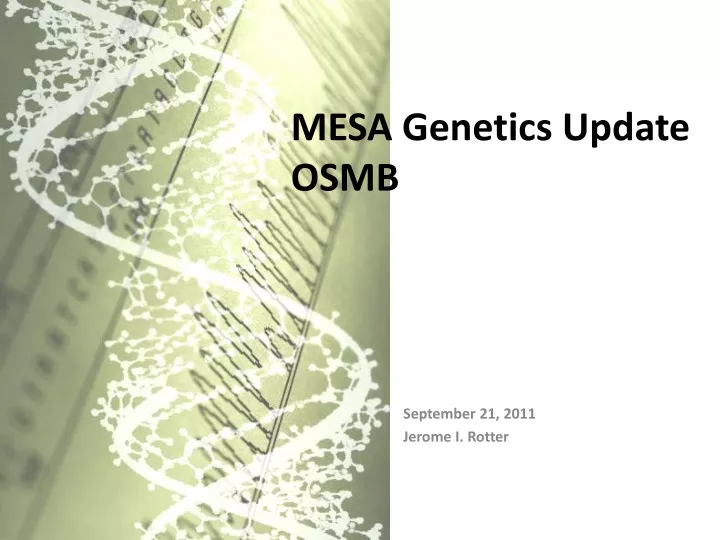 mesa genetics update osmb