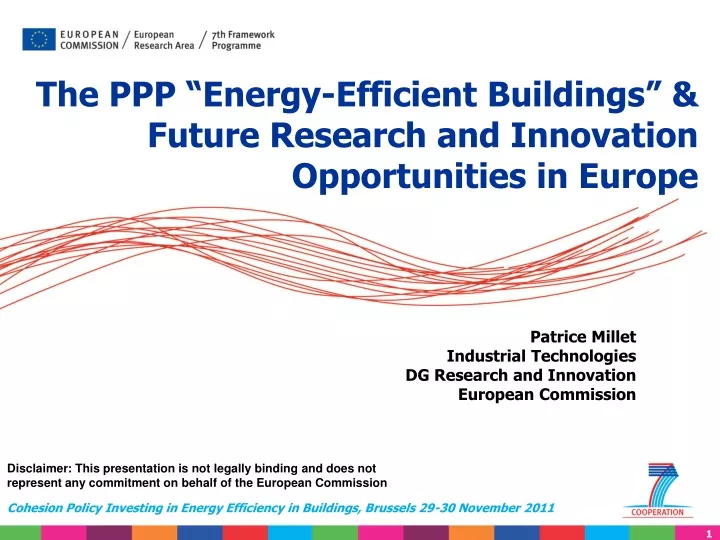 patrice millet industrial technologies dg research and innovation european commission