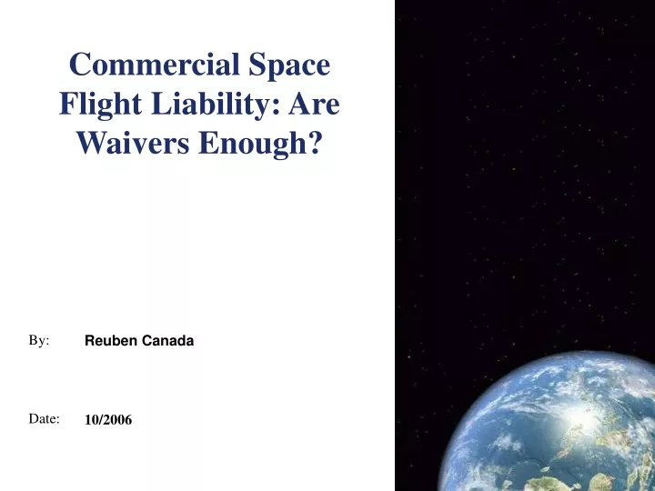 commercial space flight liability are waivers enough