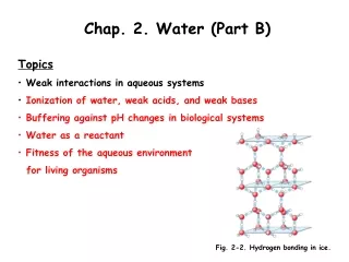 Chap. 2. Water (Part B)