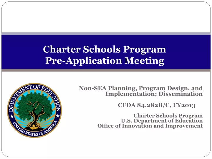 charter schools program pre application meeting