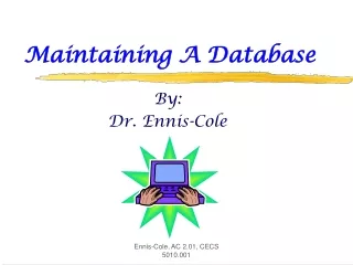Maintaining A Database