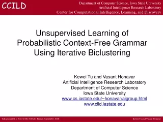 Unsupervised Learning of Probabilistic Context-Free Grammar Using Iterative Biclustering