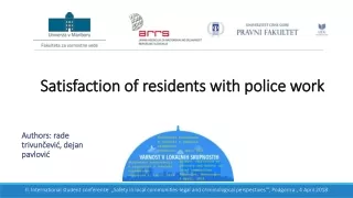 Satisfaction of  residents  with  police  work