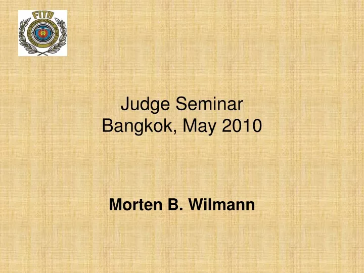 judge seminar bangkok may 2010