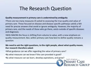 The Research Question