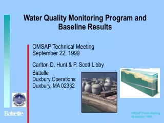 Water Quality Monitoring Program and Baseline Results