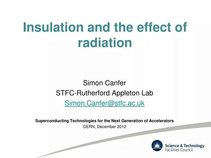 insulation and the effect of radiation