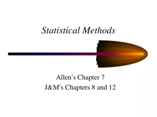 Statistical Methods