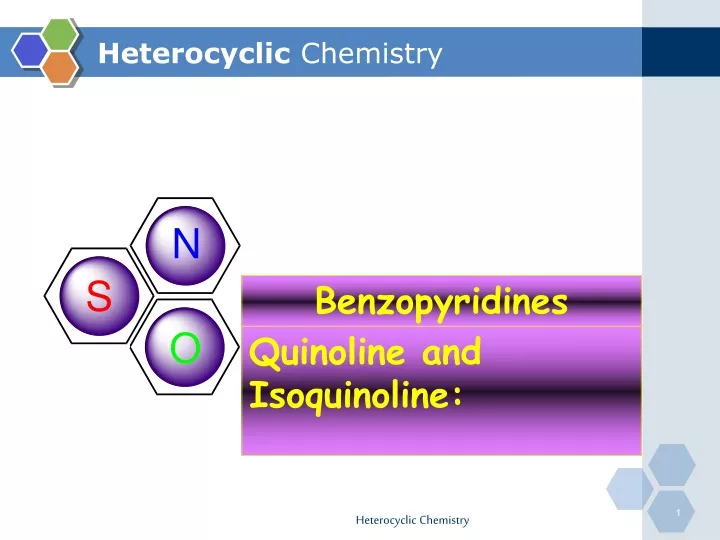 heterocyclic chemistry