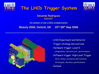 Eduardo Rodrigues NIKHEF On behalf of the LHCb Collaboration