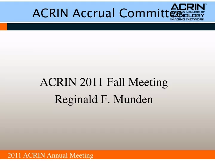 acrin accrual committee