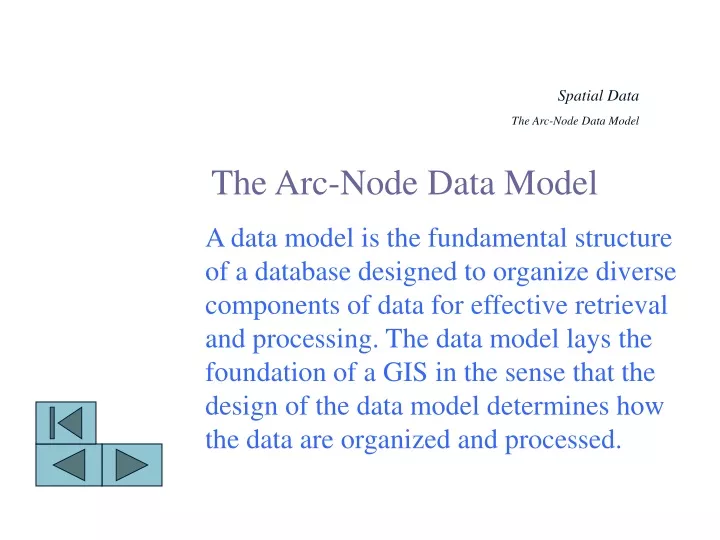 spatial data the arc node data model