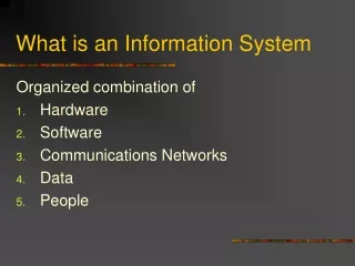 What is an Information System