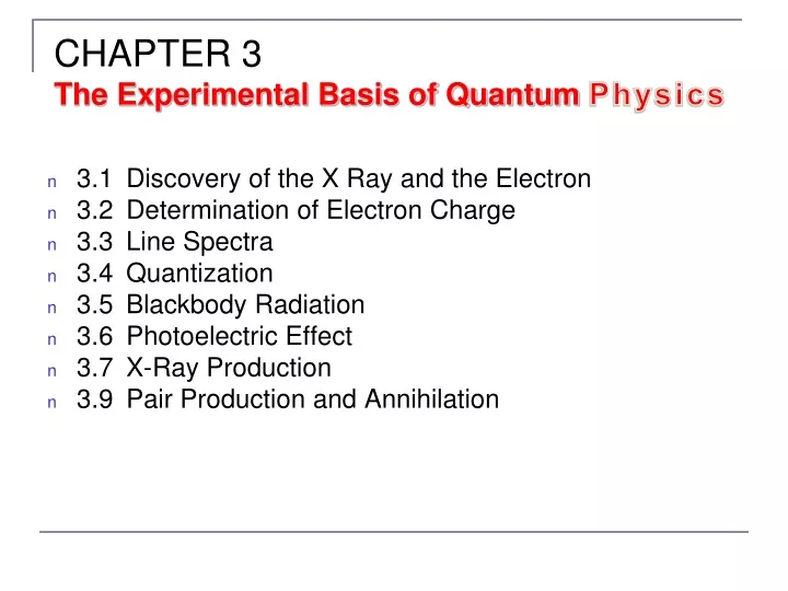 chapter 3 the experimental basis of quantum