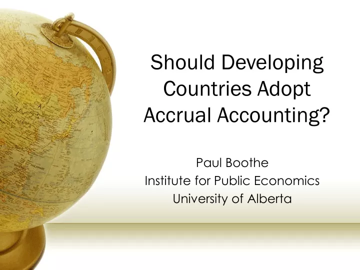 should developing countries adopt accrual accounting