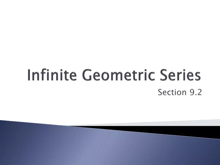 infinite geometric series