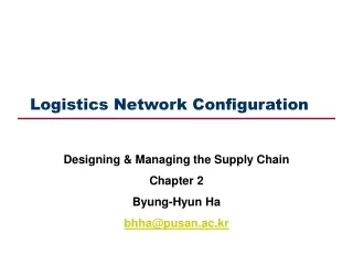 Logistics Network Configuration