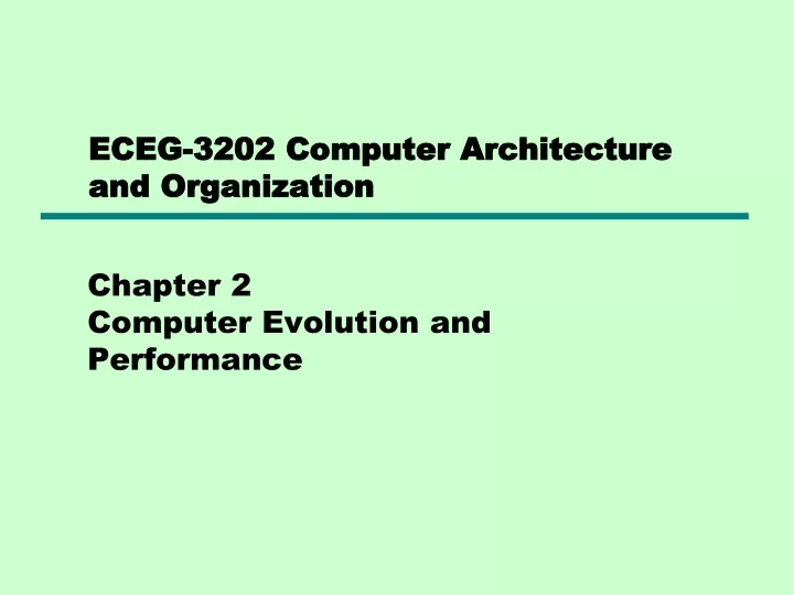 eceg 3202 computer architecture and organization