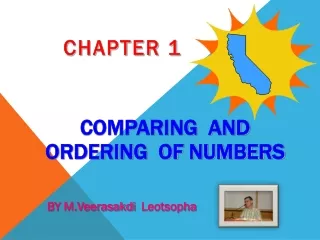 COMPARING  AND  ORDERING  OF NUMBERS