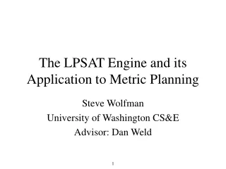 The LPSAT Engine and its Application to Metric Planning
