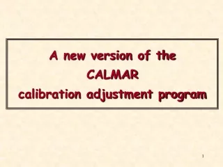 A new version of the  CALMAR  calibration adjustment program