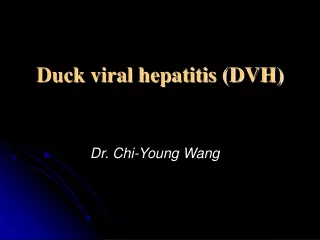 Duck viral hepatitis (DVH)