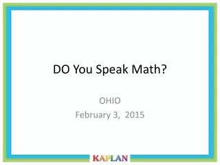 DO You Speak Math?