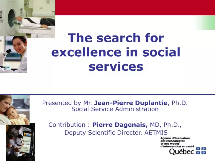 the search for excellence in social services