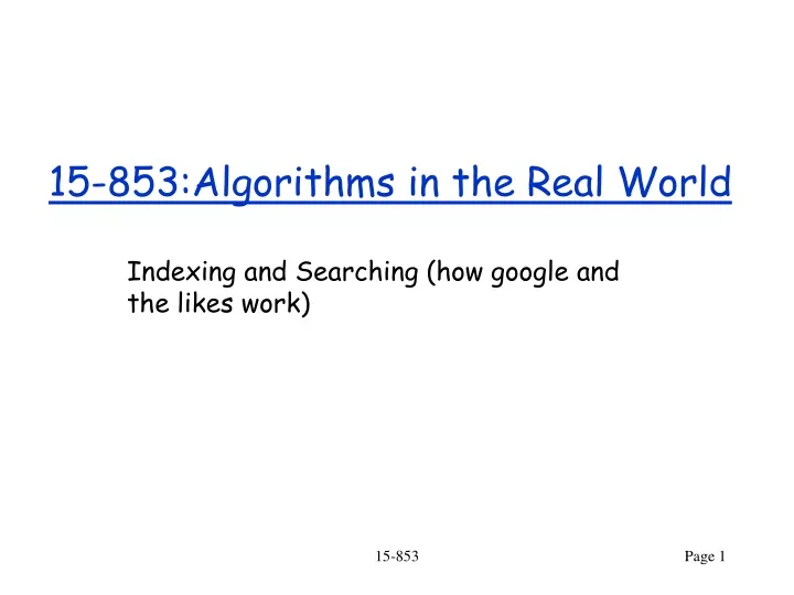 15 853 algorithms in the real world