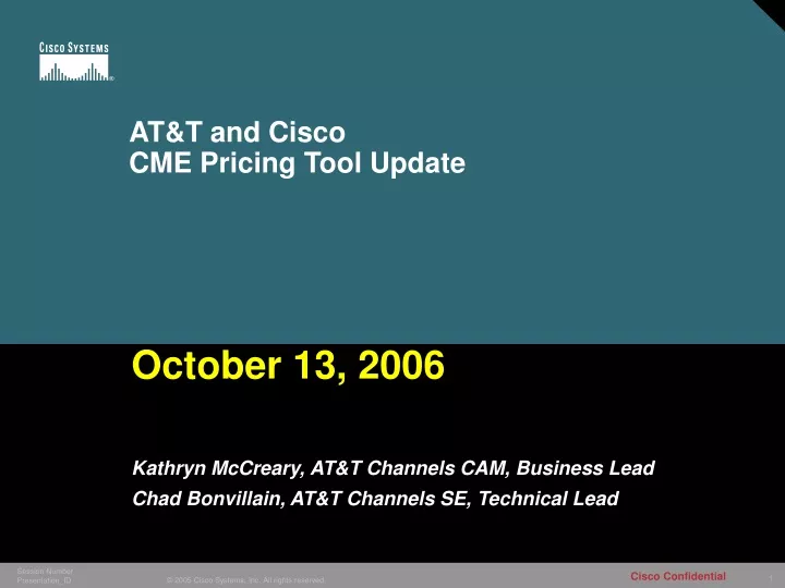 at t and cisco cme pricing tool update