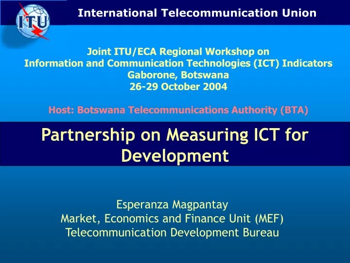 partnership on measuring ict for development
