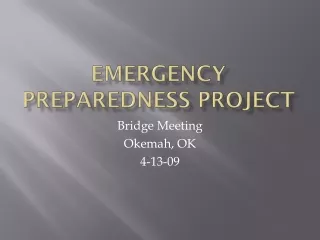 Emergency Preparedness Project