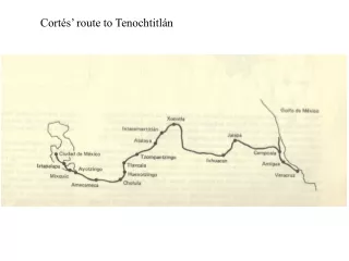 Cortés’ route to Tenochtitlán