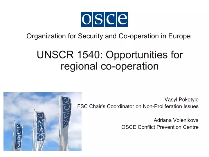 organization for security and co operation in europe
