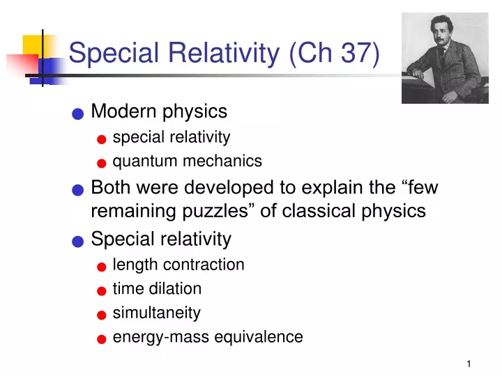 special relativity ch 37