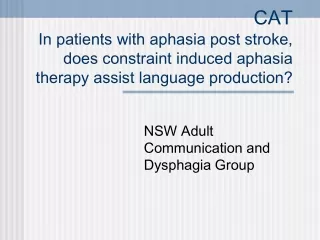 NSW Adult Communication and Dysphagia Group