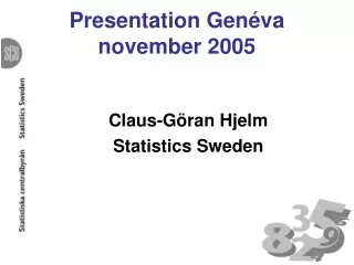 Presentation Genéva november 2005