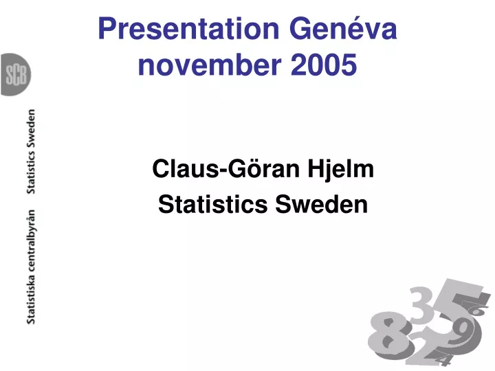 presentation gen va november 2005