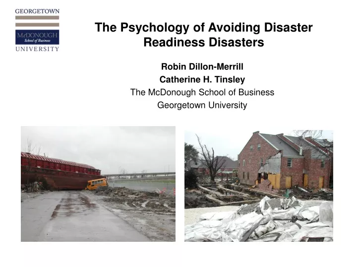 the psychology of avoiding disaster readiness disasters