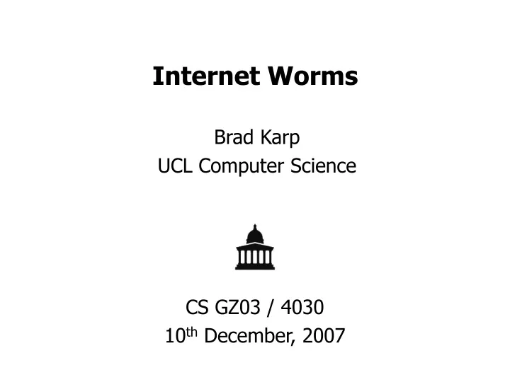 internet worms