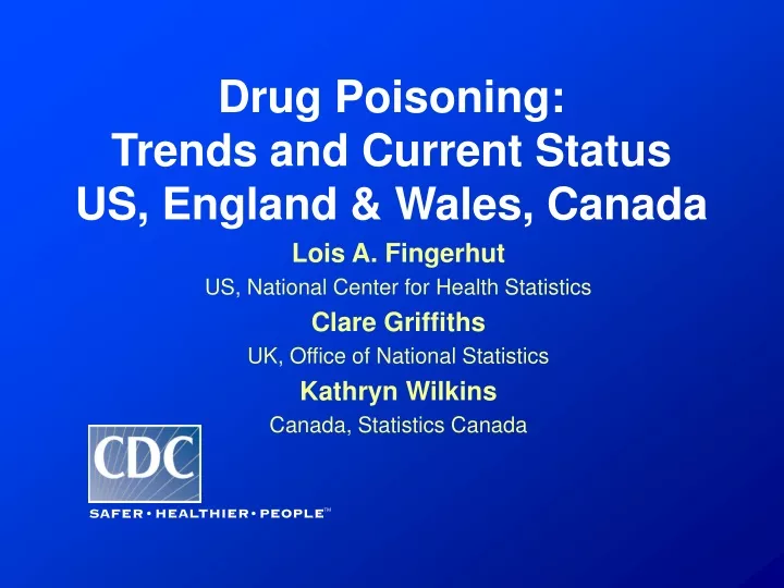 drug poisoning trends and current status