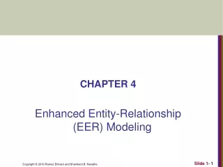 CHAPTER 4 Enhanced Entity-Relationship  (EER) Modeling