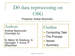 D0 data reprocessing on OSG