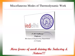 Miscellaneous Modes of Thermodynamic Work