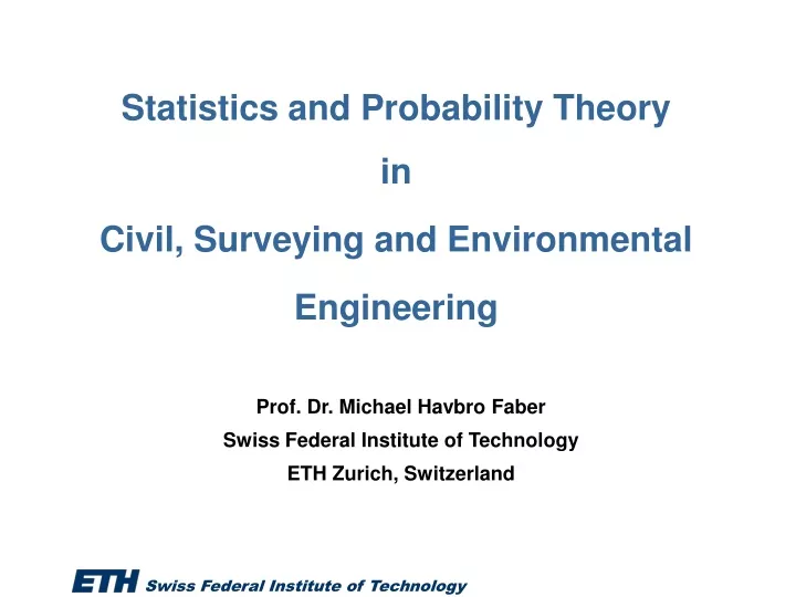 statistics and probability theory in civil surveying and environmental engineering