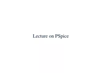 Lecture on PSpice