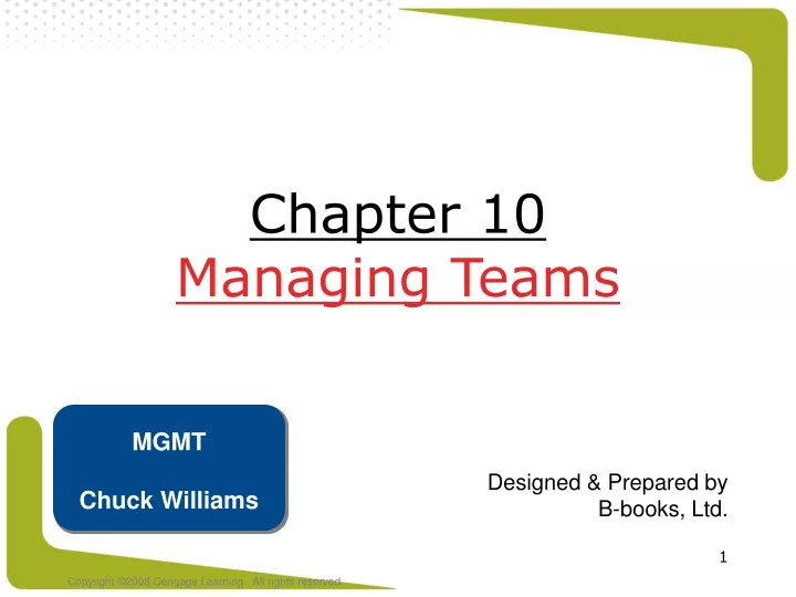 chapter 10 managing teams