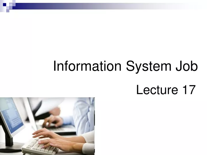 information system job