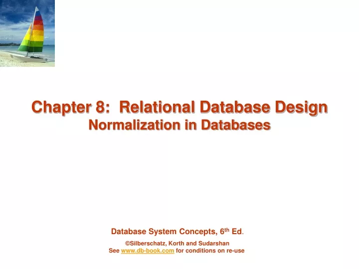chapter 8 relational database design normalization in databases